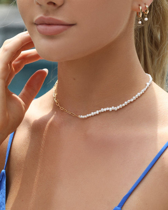 Half Pearl Necklace (waterproof) – Hippy Do You